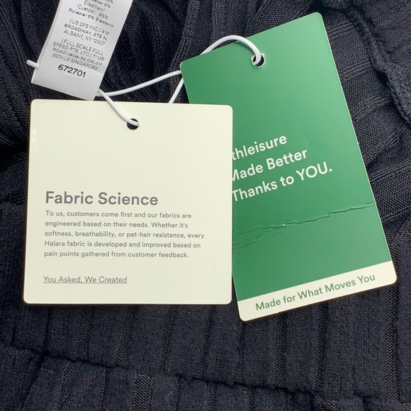 Halara Women's Black Ribbed High Waisted Wide Leg Pull On Lounge Pants Size L - Picture 14 of 15